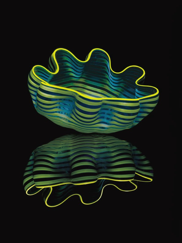 Dale Chihuly Studio Editions, Portland Press, Neptune Blue Seaform, 2011 | Maurine Littleton Gallery Contemporary Art